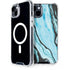 Aqua Blue Marble Ink iPhone 15 MagSafe Case